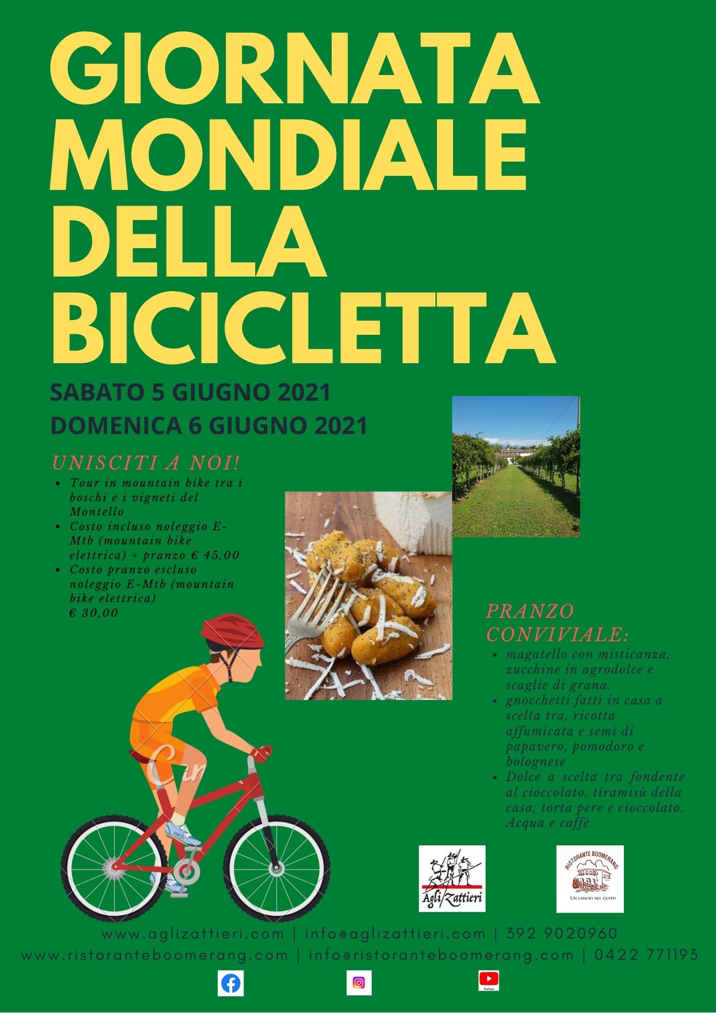 Tour in mountain bike con pranzo a base di prodotti tipici del Montello